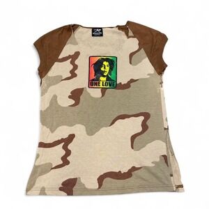 Bob Marley camo baby tee